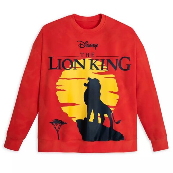 Disney The Lion King Orange Yellow Pullover Sweatshirt M - Picture 1 of 3
